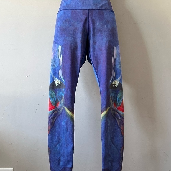 ongasoft Pants - Ongasoft Colorful Abstract Print yoga Leggings medium